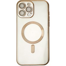 Happycase iPhone 13 Pro Kılıf Kross Magneticsafe Kapak - Gold