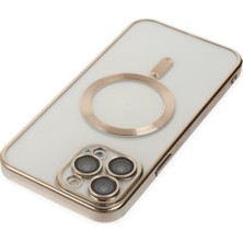 Happycase iPhone 14 Pro Max Kılıf Kross Magneticsafe Kapak - Gold