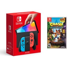 Nintendo Switch OLED Yeni Nesil Konsol 64GB + Crash Bandicoot N. Sane Trilogy Oyunlu Bundle