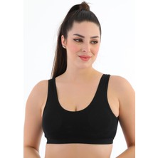 Seboteks Kalın Askılı Pamuklu Pedli Büyük Beden Toparlayıcı Spor Sütyen SB778