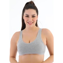 Seboteks Kalın Askılı Pamuklu Pedli Büyük Beden Toparlayıcı Spor Sütyen SB778