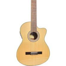 Mitello Ince Kasa Elektro Klasik Gitar LC3923SCEQ Naturel