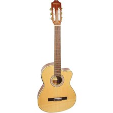 Mitello Ince Kasa Elektro Klasik Gitar LC3923SCEQ Naturel