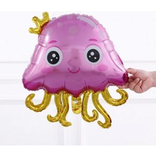 Parti Station Deniz Anası Folyo Balon Pembe Büyük Boy Helyum Balon Uçan Balon