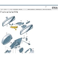 Parça Deponuz Volkswagen Passat B6 Iç Dikiz Ayna Kapağı. Sol Taraf