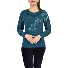 Baglan Kadın Işlemeli Bluz PB-3159