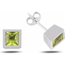 Sanal Kuyumculuk Peridot Küpe 14K