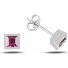 Sanal Kuyumculuk Rhodolite Küpe 14K