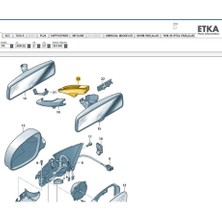 Parça Deponuz Volkswagen Passat B6 Iç Dikiz Ayna Kapağı. Sağ Taraf
