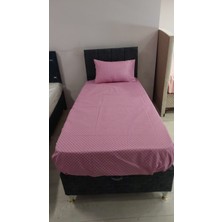 Tekstilci Tek Kişilik Nevresim Takımı Pamuklu Kumaş Nevresim + Lastikli Çarşaf + Yastık Kılıfı