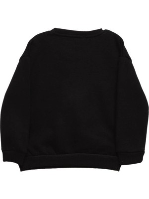 Alg Şardonlu Kız Çocuk Sweatshirt 623553 | Siyah