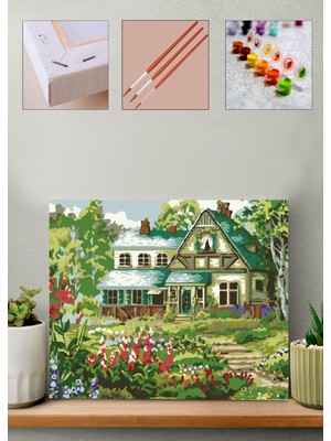 Carmen Sayılarla Boyama Seti Yayla Evi 40X50 cm