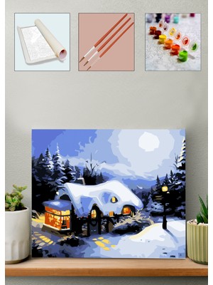 Carmen Beyaz Çatı Sayılarla Boyama Seti 40 x 50 cm