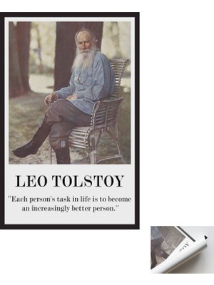 Kayra Export 1 Parça Poster  Leo Tolstoy Leo Tolstoy Sanat Eseri Ünlü  Ünlü 3 Boyutlu K