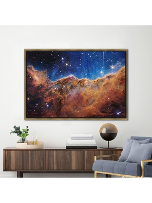 Kayra Export 1 Parça Gold Çerçeveli  Görüntüleme Kanvas Poster Manzara Sanat