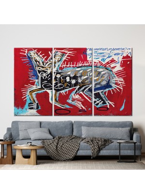 Kayra Export 3 Parçalı  Grafiti Duvar Dekoru Sokak 3 Boyutlu Kanvas