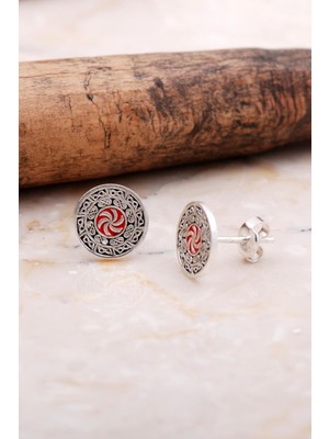 Sümer Telkari Anadolu Motifli Elişi Gümüş Taşsız Küpe 6032