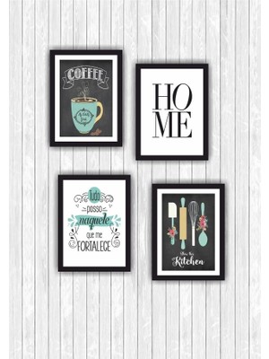 Trend Poster Home&coffee Retro Ahşap Poster