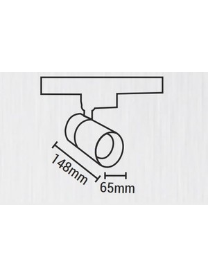 Maxled 15W Ledli Ray Spot Armatür Siyah Kasa 6500K Beyaz Işık MX-3084