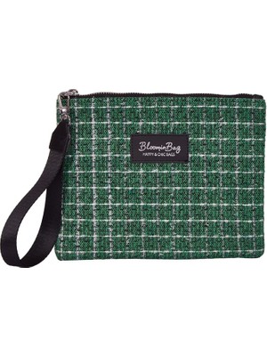 BloominBag Shepherd Tweed Clutch Çanta