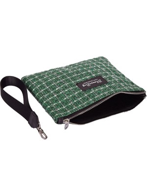 BloominBag Shepherd Tweed Clutch Çanta