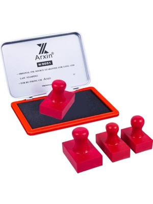 Profisher Mühür Kauçuk Alaşım Kırmızı Kaşe Dikdörtgen 25X40