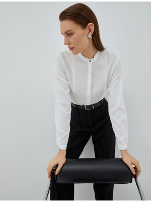 Koton Hakim Yaka Gömlek Gizli Düğmeli Uzun Kollu