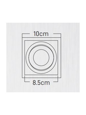 Maxled MX-2056 Kare Spot Pc Boş Kasa Beyaz