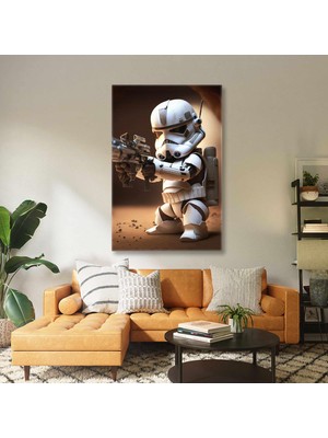 SML Tablo Star Wars Sevimli Stormtrooper Efsane Film Karakteri Kanvas Tablo