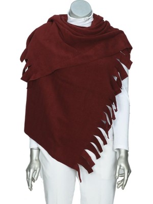 Sanalbolluk Bordo Renk Polar Şal
