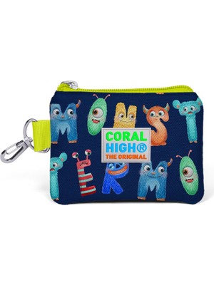 Coral High Kids Lacivert Fosforlu Sarı Bozuk Para Çantası 21826