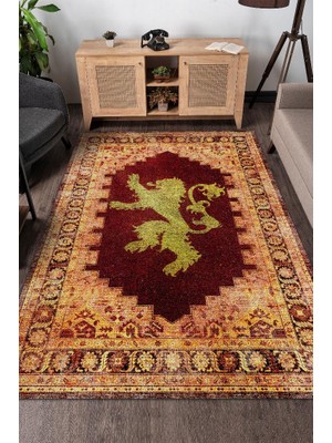 Homshtag Lannister Hanedanı Dokuma Tabanlı Yıkanabilir Game Of Thrones Halısı