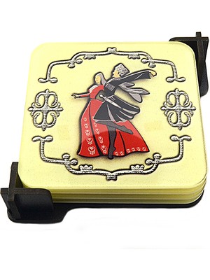 Anahtarlık Sepeti Bardak Altlığı Seti 4 Lü - Kafkas Dans Figürlü