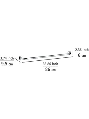 Wenko Havlu Askısı Basic 80 Cm, Paslanmaz Çelik