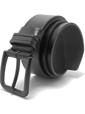 Bosskan Büyük Beden Kot Kumaş Kanvas Pantolona Uyumlu 100 % Deri Kemer