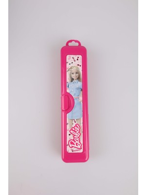 Barbie Lisanslı Kalem Kutusu Pembe Renkli Hafif ve Taşınabilir Tasarım