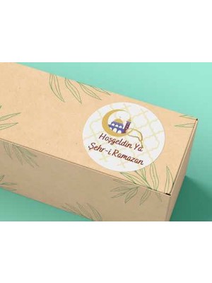 Casalinghi Hoşgeldin Ya Şehr-I Ramazan Etiketi Yuvarlak Mat Stıcker Bayram Serisi 4 cm (33 Adet)
