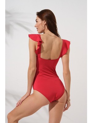 Pierre Cardin Frjı Kol Fırfır Detaylı Askılı Mayo 231126