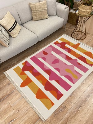 Infort Cotton Serisi Dekoratif Dokuma Taban Saçaklı Kilim