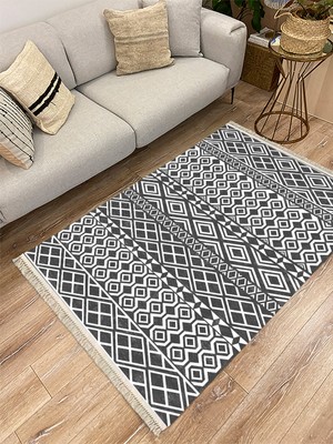 Infort Cotton Serisi Dekoratif Dokuma Taban Saçaklı Kilim