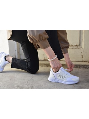 M.p. 231 1106 Comfolite Rahat Iç Taban Hafif Bağcıklı Uniseks Spor Ayakkabı Beyaz