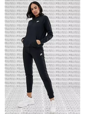 Nike Sportswear Essential Pullover Hoodie Kapüşonlu Sweatshirt Siyah