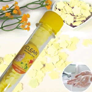 Era Sabun 100 Adet Özel Tüp Içinde Parfümlü Elde Eriyen Mini Kağıt Sabun Sarı