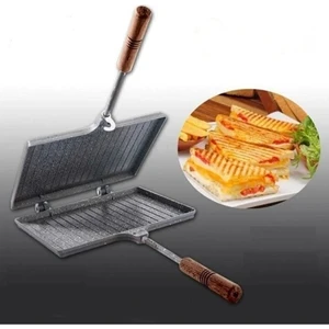 Ocak Üstü Iç Dış Granit El Tost Makinesi 23X17 cm
