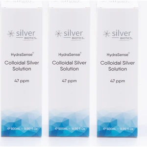 Silverbiotics 47PPM 3'lü Set Kolloidal Gümüş Suyu Hydrasense 500 ml