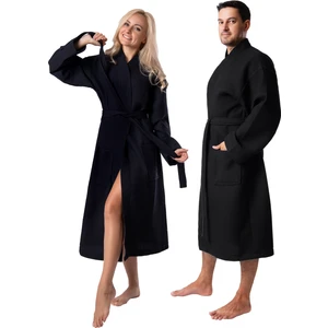 Bagno Milano Waffle 2'li Organik Pamuk Bornoz - Aile Bornoz Takımı - Çeyiz Bornoz Seti