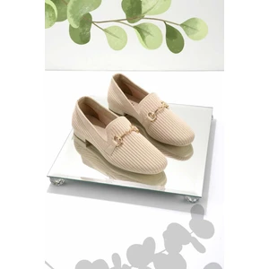 Bej Triko  Kadın Loafer Ayakkabı K01320302082
