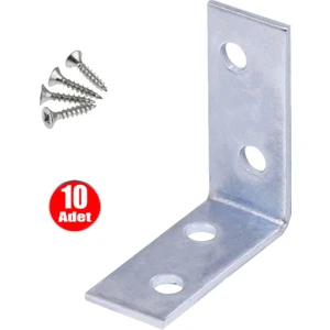Alet Çantam Mobilya Dolap Köşe L Gönye 15X35X35 Bağlantı - 10 Adet