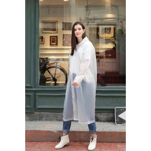 Gri Kapüşonlu Çıtçıtlı Eva Yağmurluk