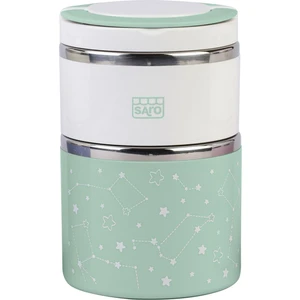 Isı Yalıtımlı Iki Katlı Termos Yemek / Mama Kabı 820ML Yeşil